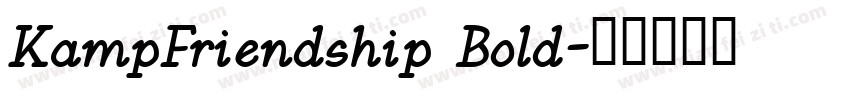 KampFriendship Bold字体转换